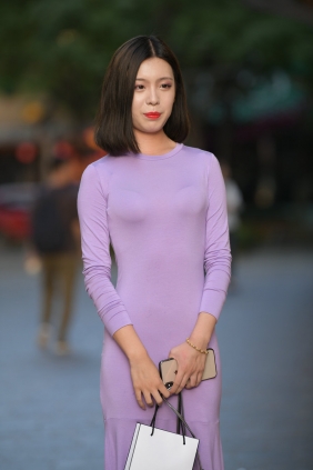 精选街拍视频 No.6511 淡雅紫色长裙 [166P-4.27GB]